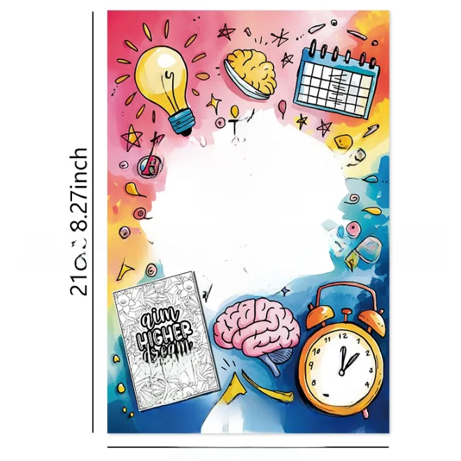 ADHD Children's Focus Handbook 3 in 1 To-Do List, Coloring Book, Inspirational Content