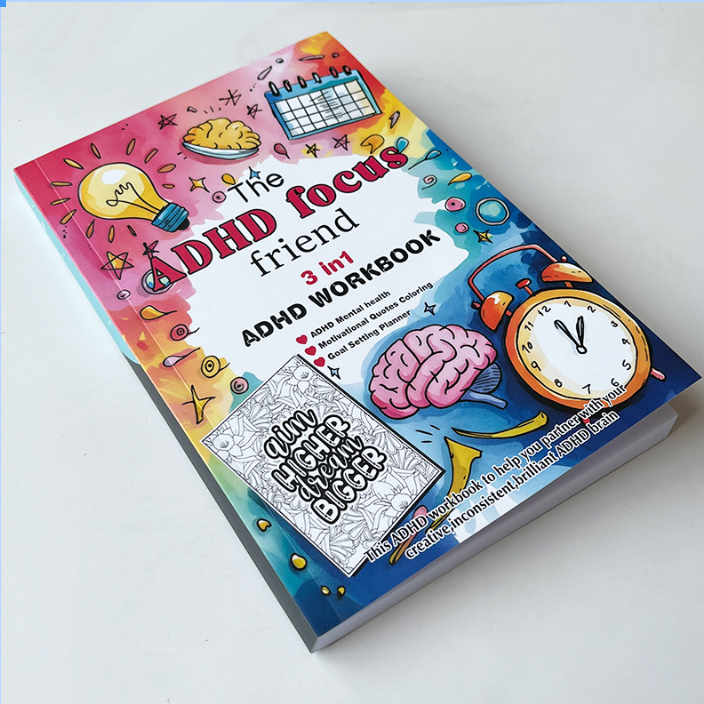 ADHD Children's Focus Handbook 3 in 1 To-Do List, Coloring Book, Inspirational Content