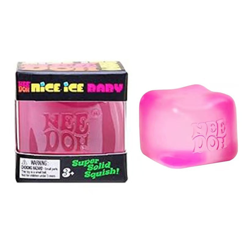 Needoh Stress Relief Squishy Cube Sensory Toy Multiple Varients