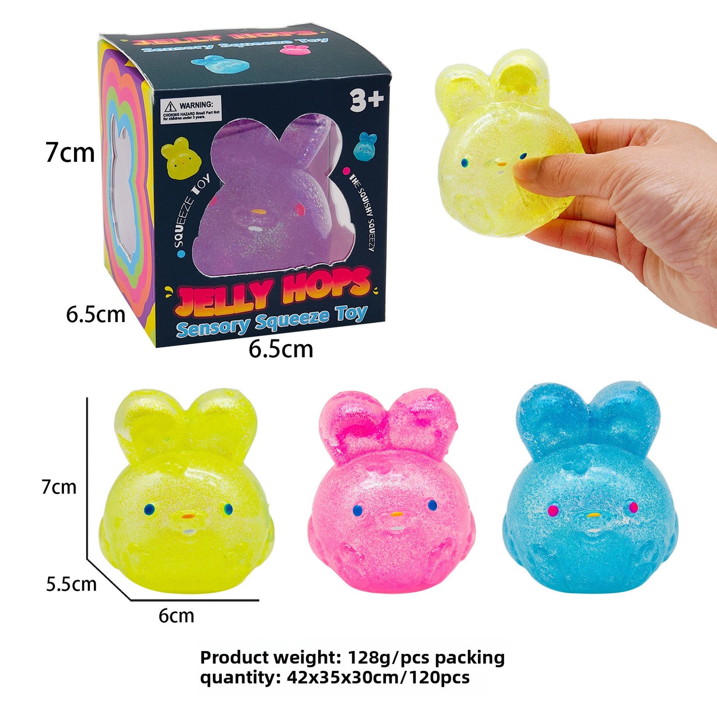 Needoh Stress Relief Squishy Cube Sensory Toy Multiple Varients