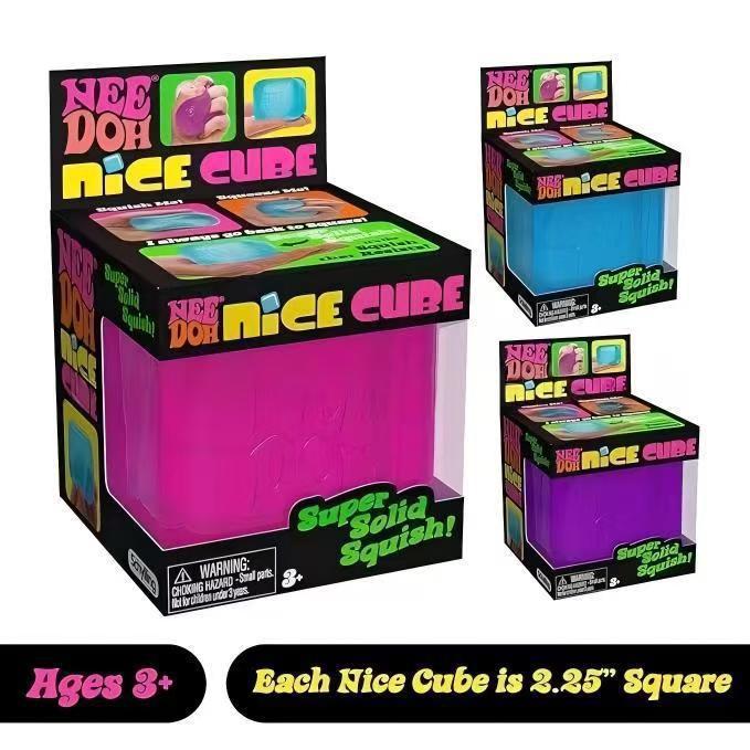 Needoh Stress Relief Squishy Cube Sensory Toy Multiple Varients