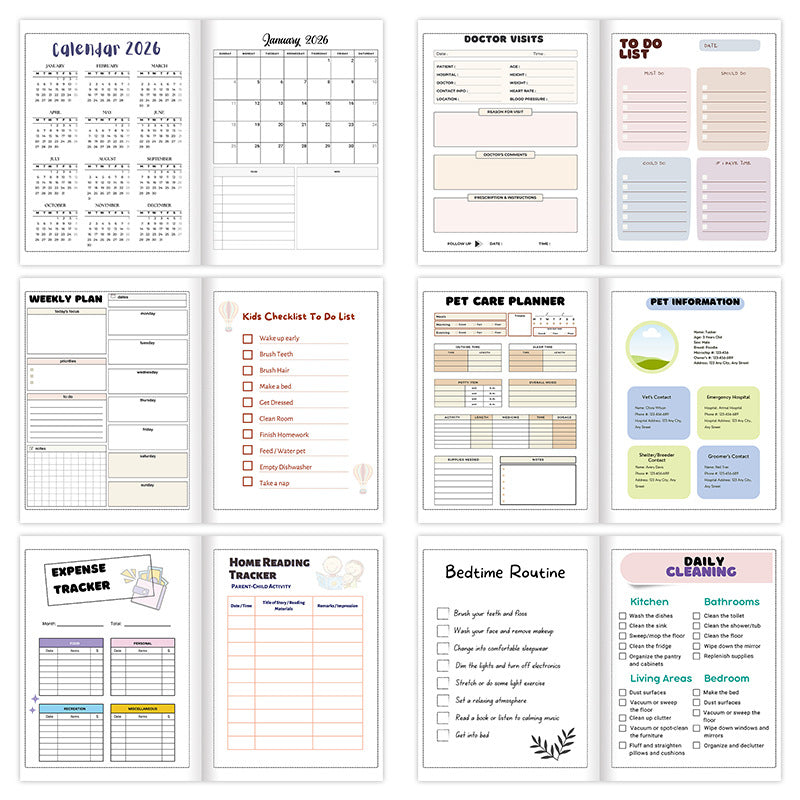 ADHD  Cleaning Task Planner Book Perfect for Kids!